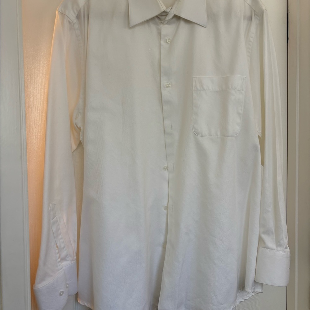 Classic White Men's Dress Shirt